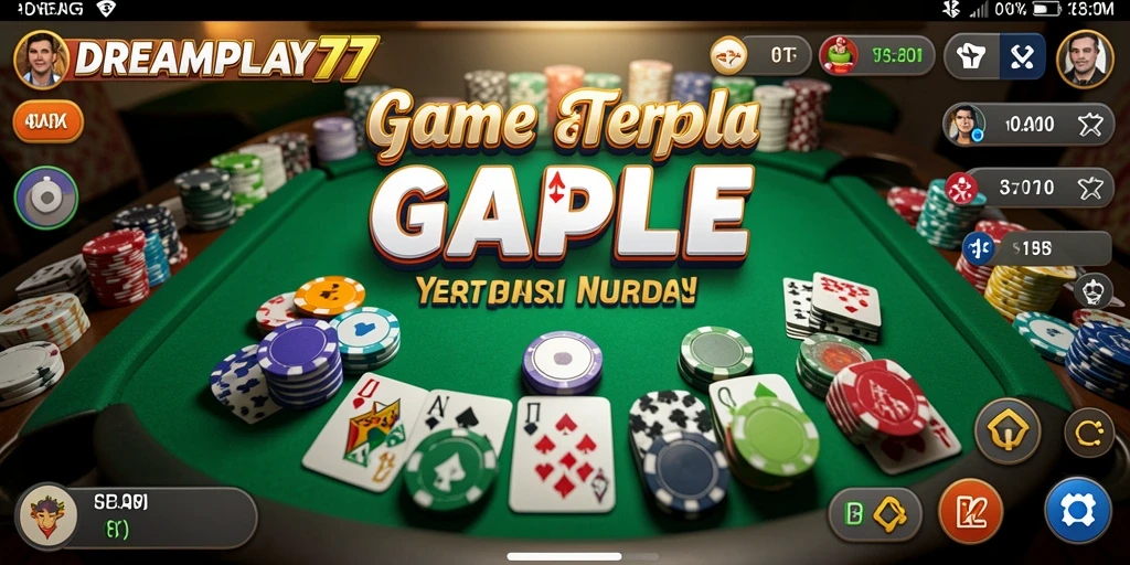 Tampilan seru dari gameplay Gaple di DREAMPLAY77.