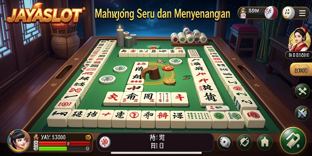 Screenshot utama JAYASLOT menampilkan gameplay Mahjong yang menarik dan seru.