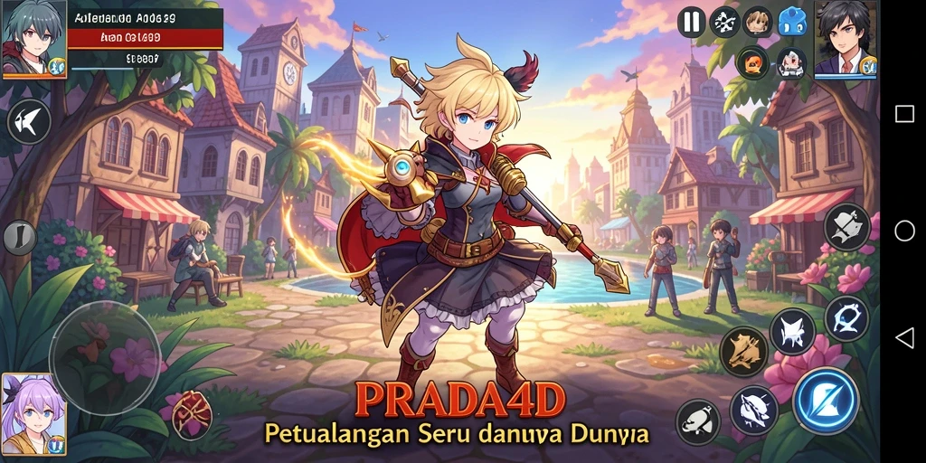 Tampilan gameplay seru dari PRADA4D menunjukkan berbagai karakter dan pertarungan menarik.