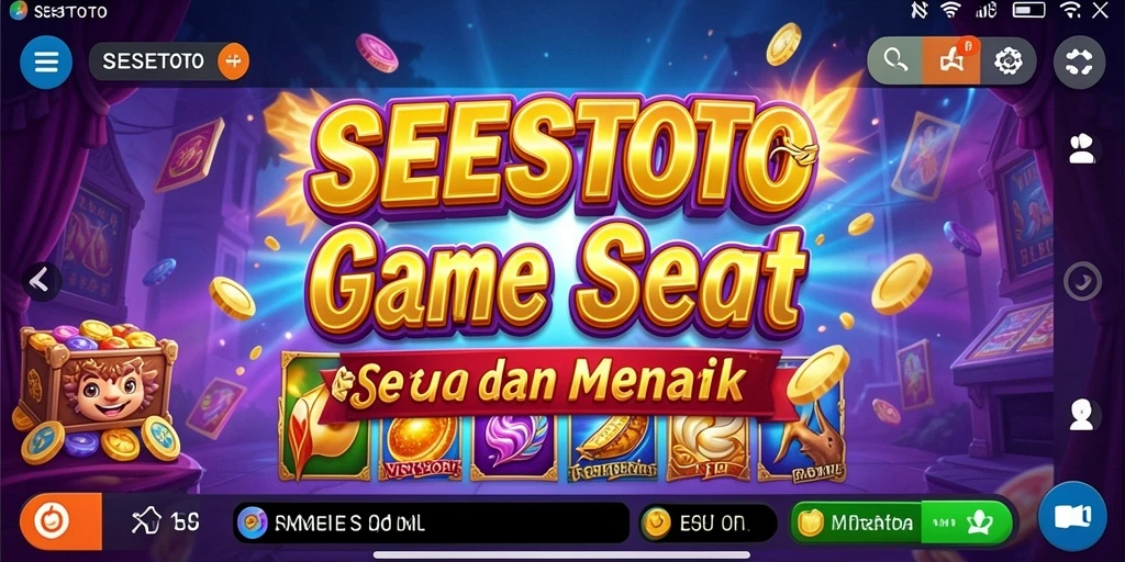 Screenshot SESETOTO menampilkan gameplay slot yang seru dan penuh warna.