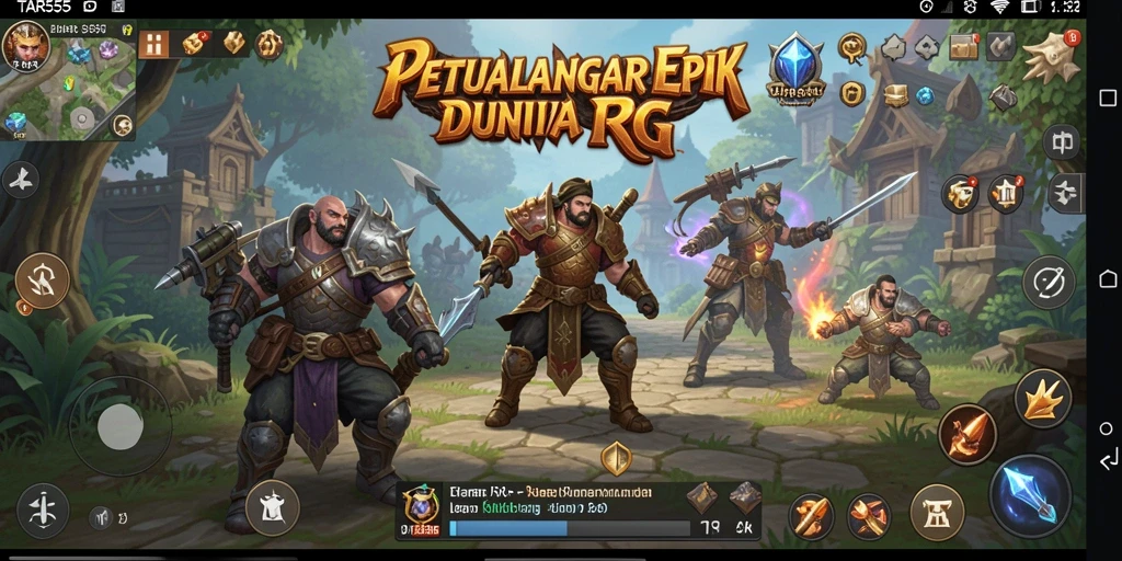 Tampilan gameplay TAR555 yang menegangkan dan mendebarkan dalam petualangan RPG.