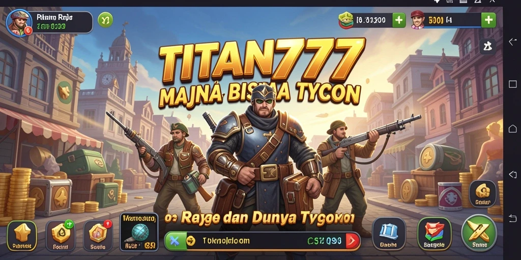Tampilan gameplay menarik dari TITAN777 dalam dunia Tycoon.