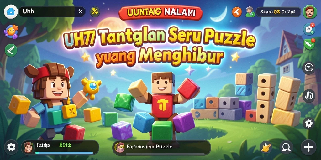 Tangkapan layar UH77 menampilkan gameplay puzzle yang seru dan menantang.