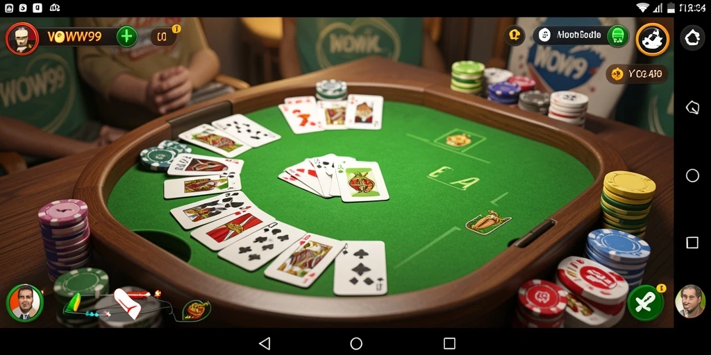 Tampilan gameplay WOW99 yang mengasyikkan dengan fitur Gaple.