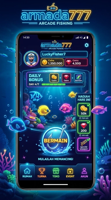 Tampilan antarmuka aplikasi armada777 yang user-friendly.